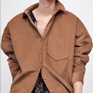 Camel corduroy shirt Zara